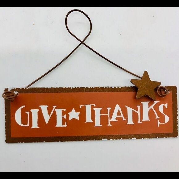 Thanksgiving Ornament Home Motivational Sign New - Picture 6 of 12